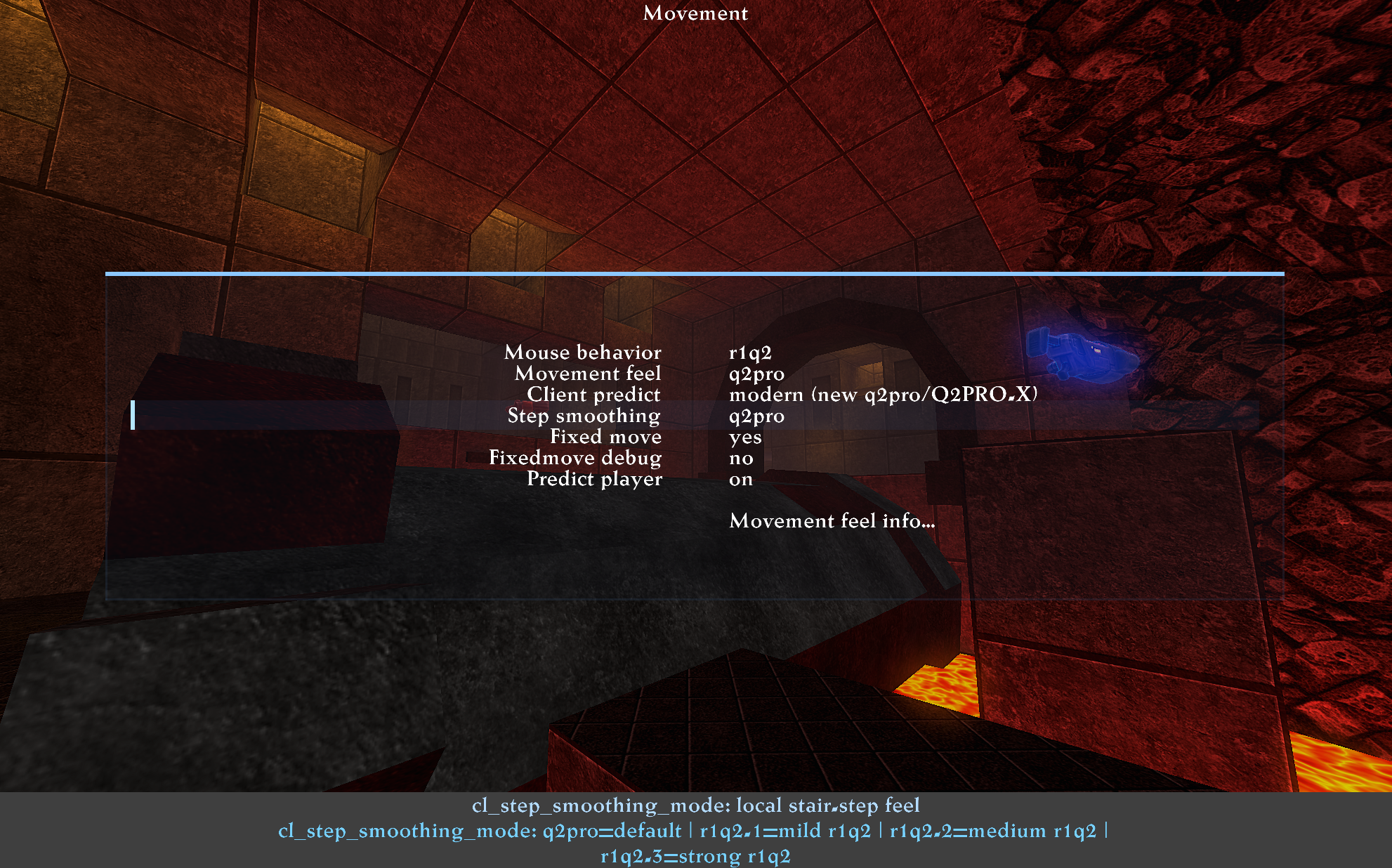 Step smoothing modes