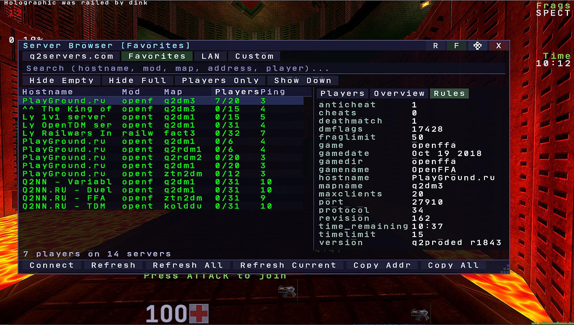 Server browser